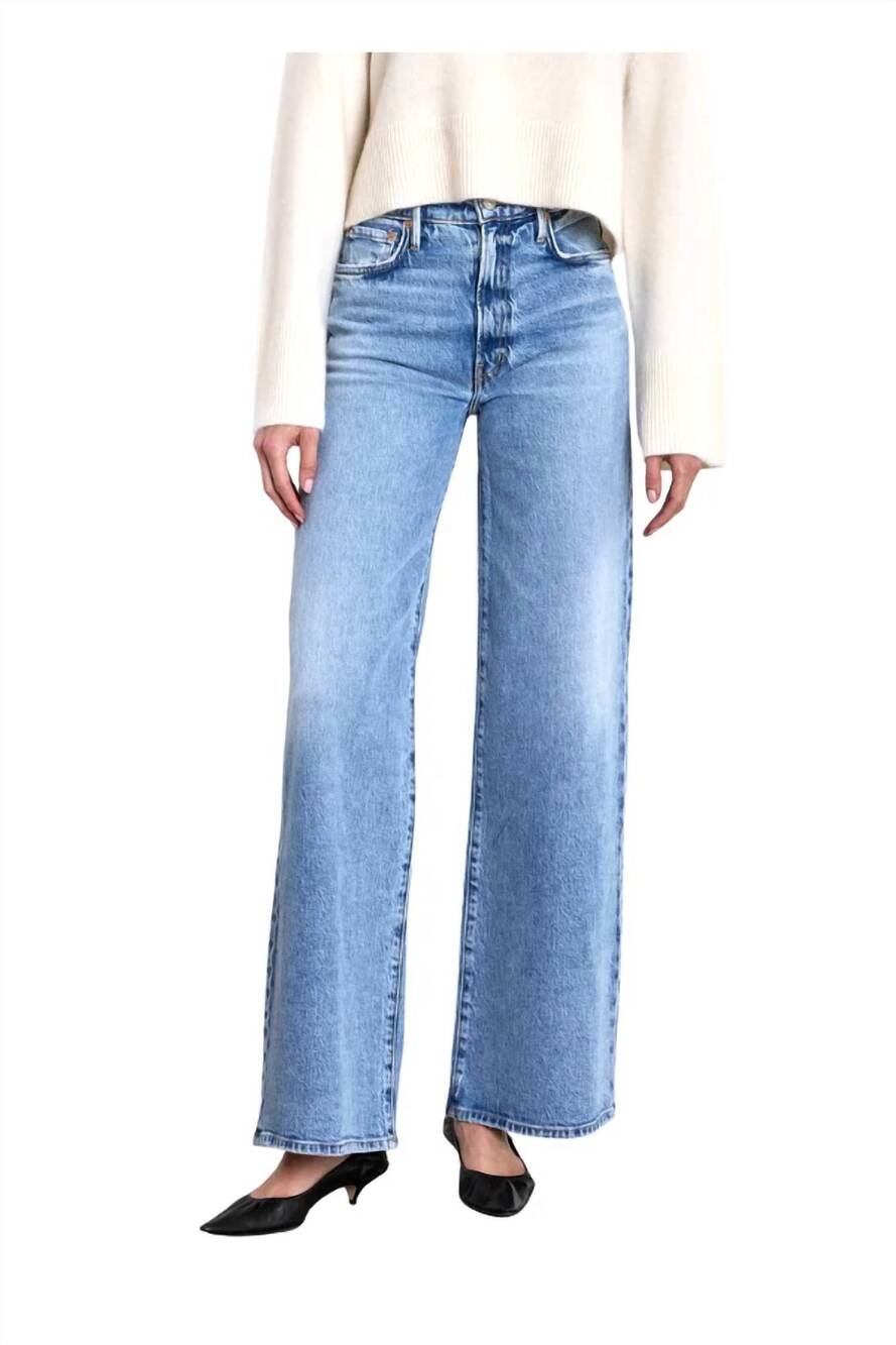 NEW BETRO SIMONE alexa wide leg denim jeans in euclid wash